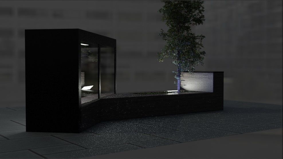 Bus Station parks  3D model_5