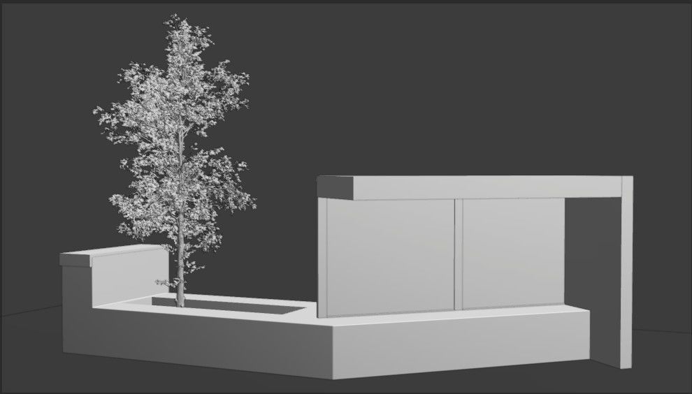 Bus Station parks  3D model_7