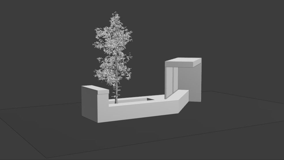 Bus Station parks  3D model_6