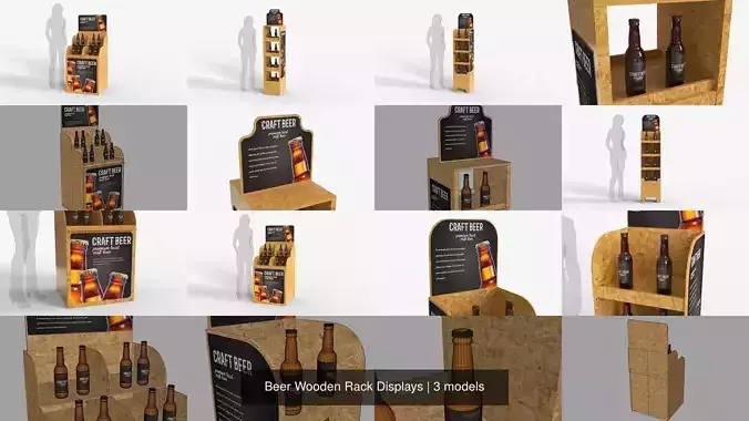 Beer Wooden Rack Displays
