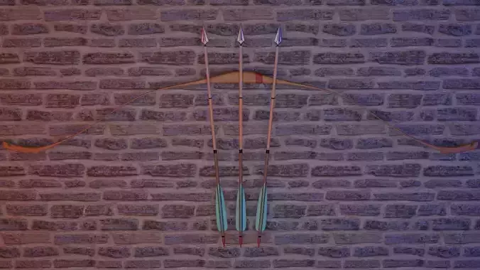 Turkish Bow and Arrow 3D Model