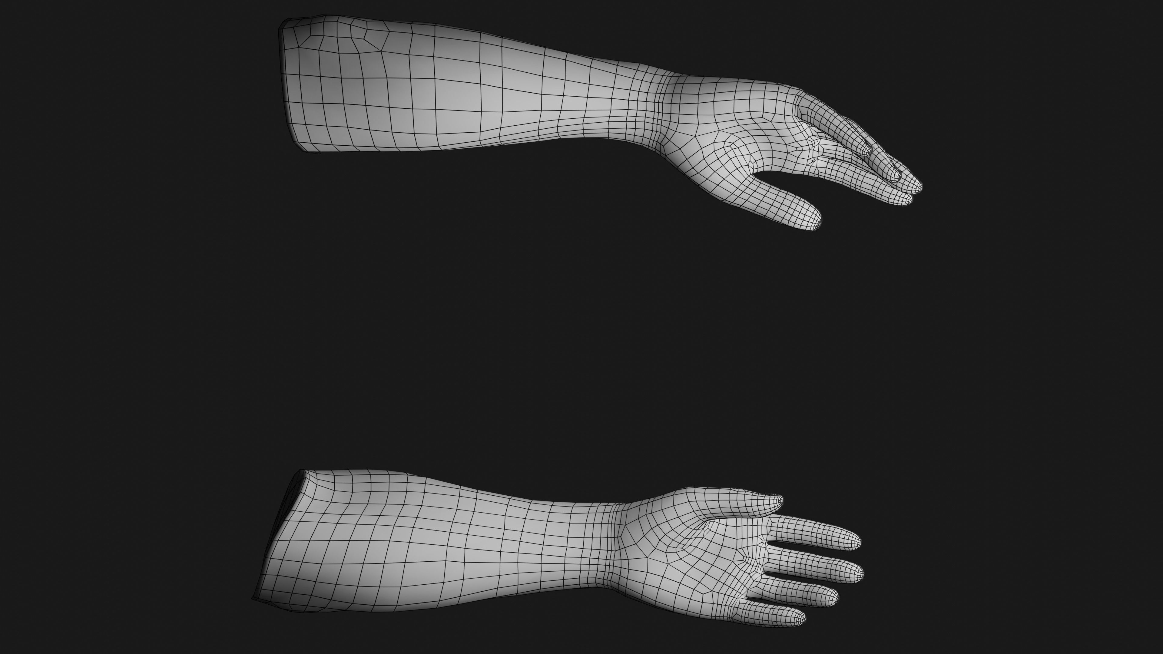Male Hands Rigged Low-poly 3D model_41