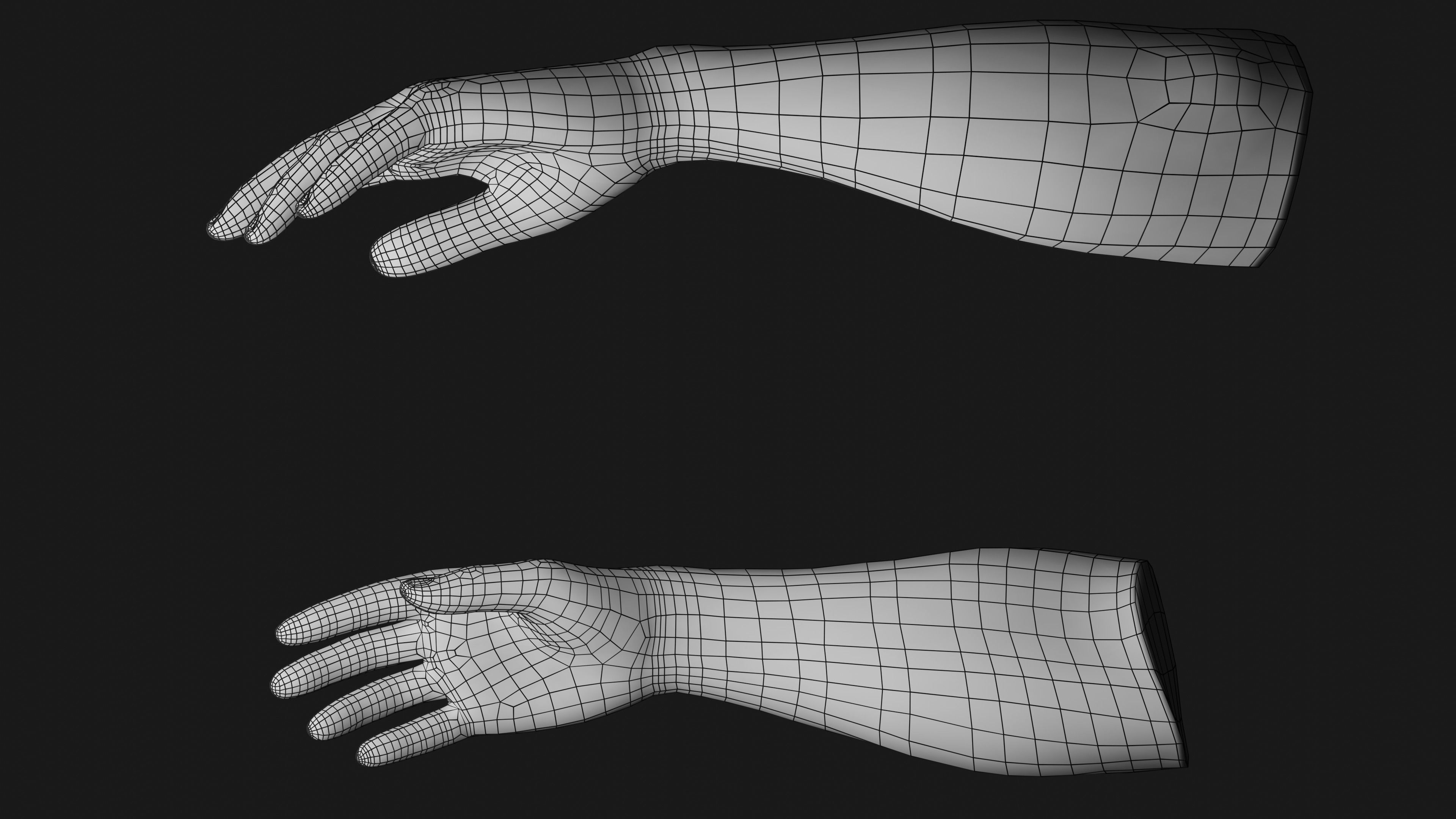 Male Hands Rigged Low-poly 3D model_40