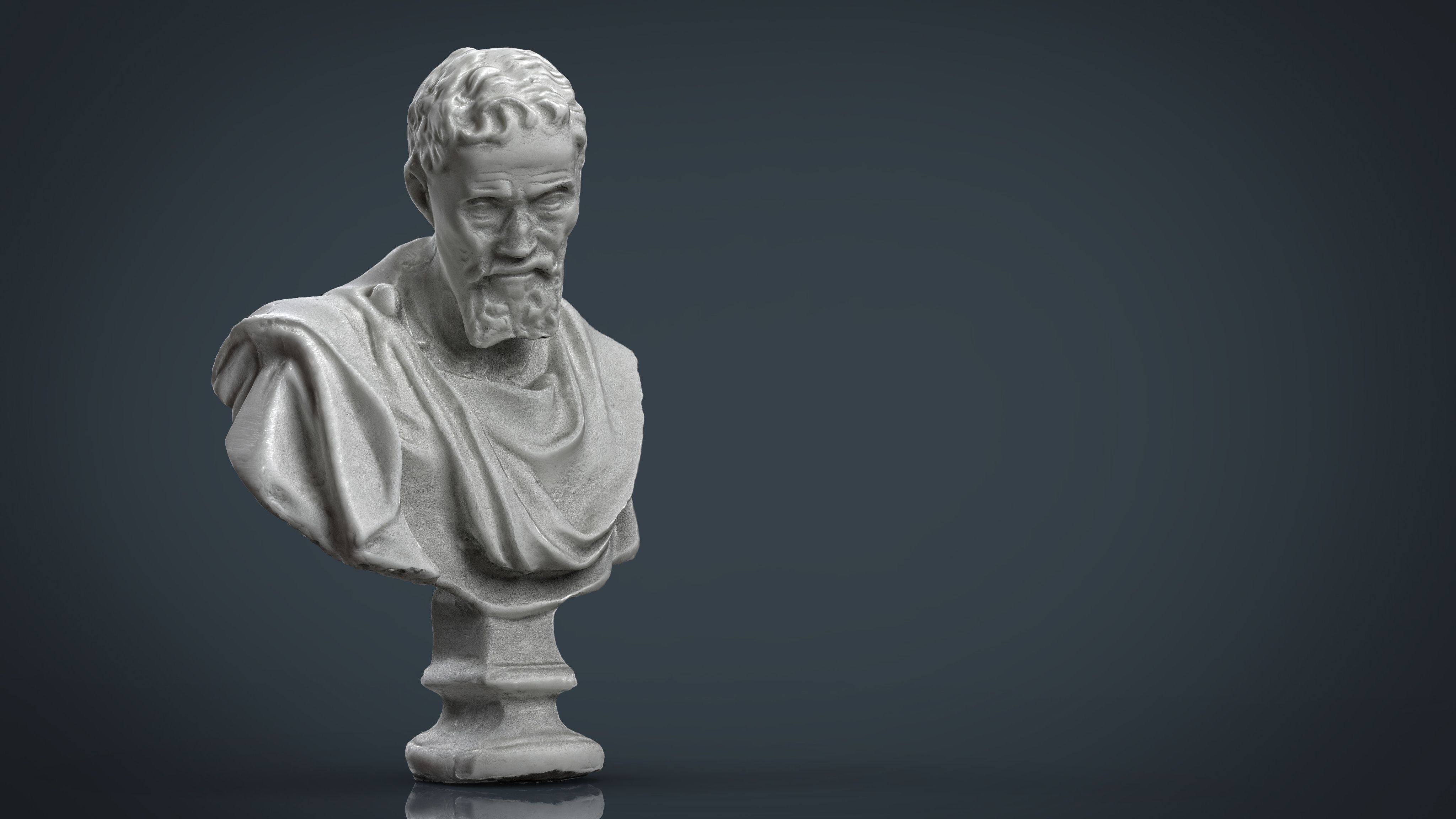 BUST of person Low-poly 3D model_11