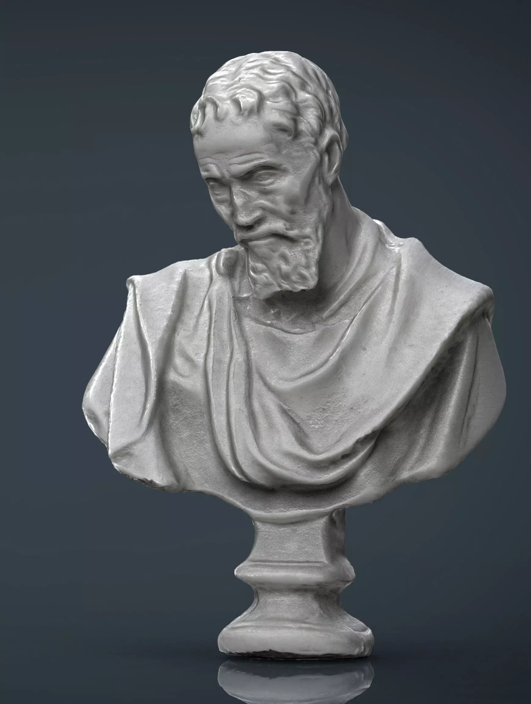 BUST of person Low-poly 3D model_0