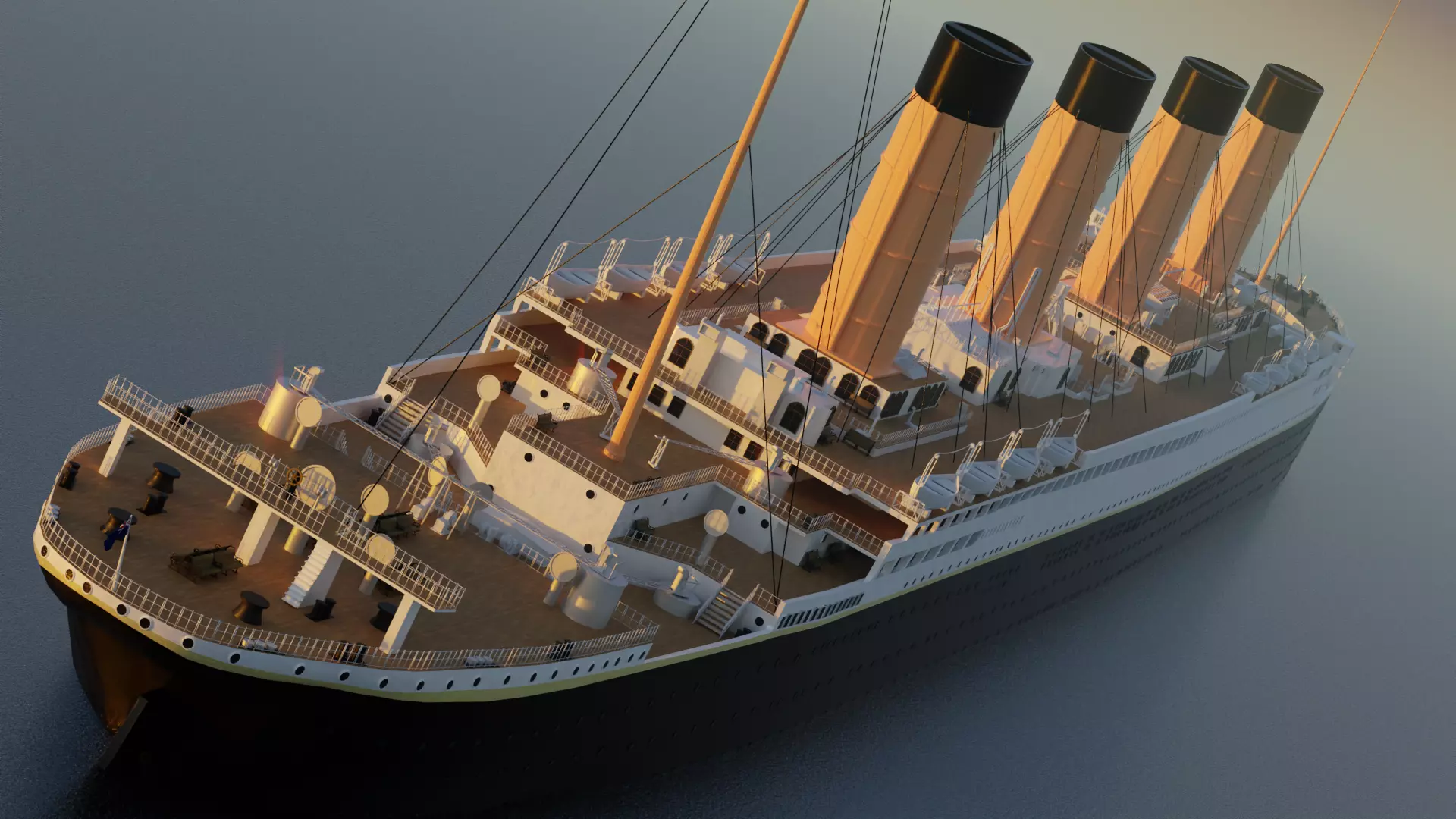 Titanic ship 3D model_0