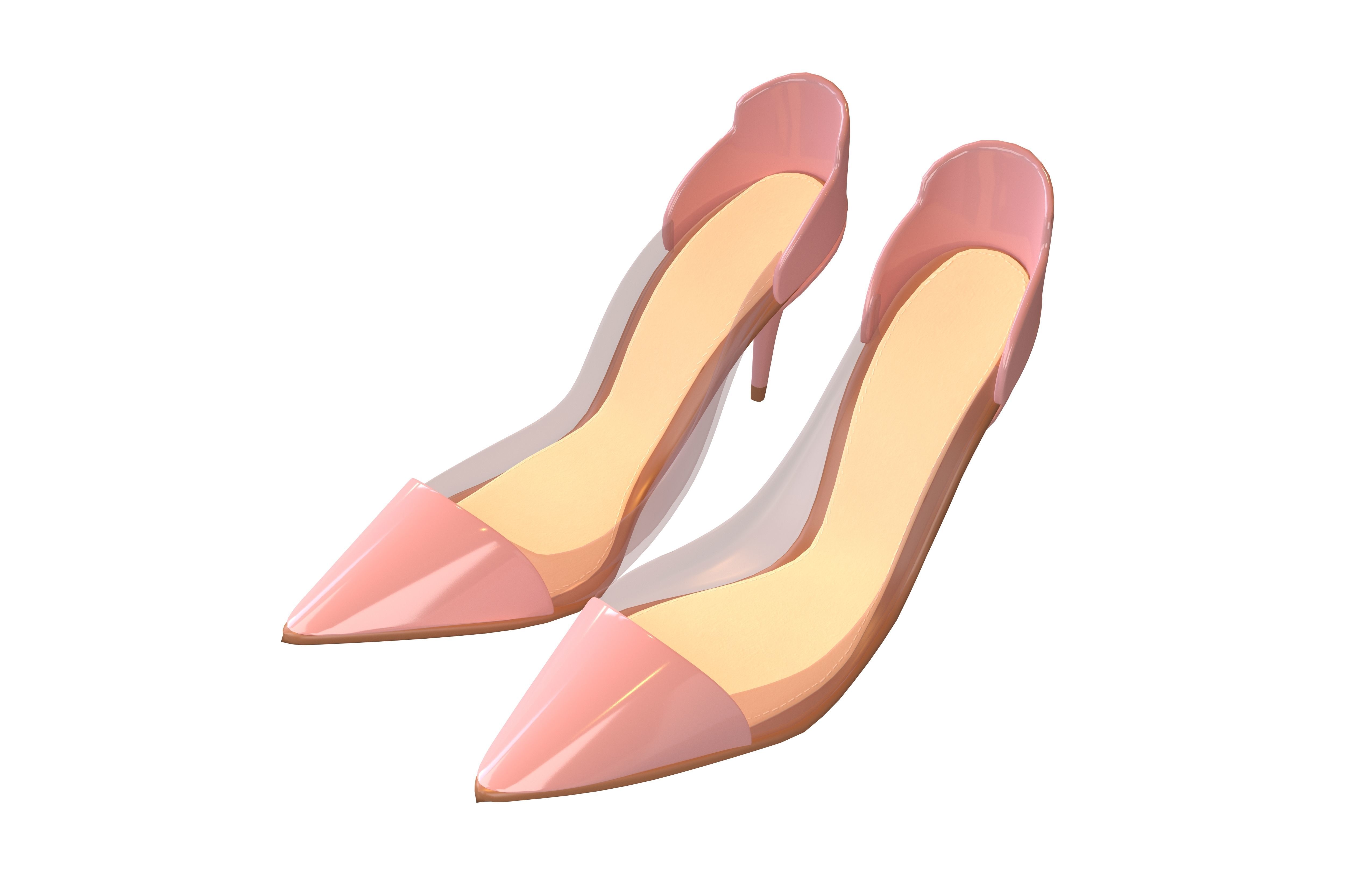 High Heel Pack 02 Low-poly 3D model_9