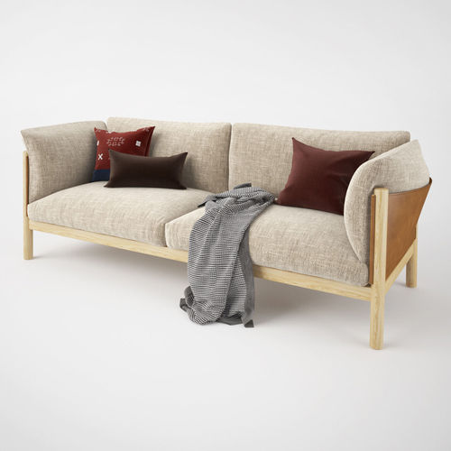 De Padova Yak Two Seater Sofa 3D model 2