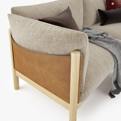 De Padova Yak Two Seater Sofa 3D model 6
