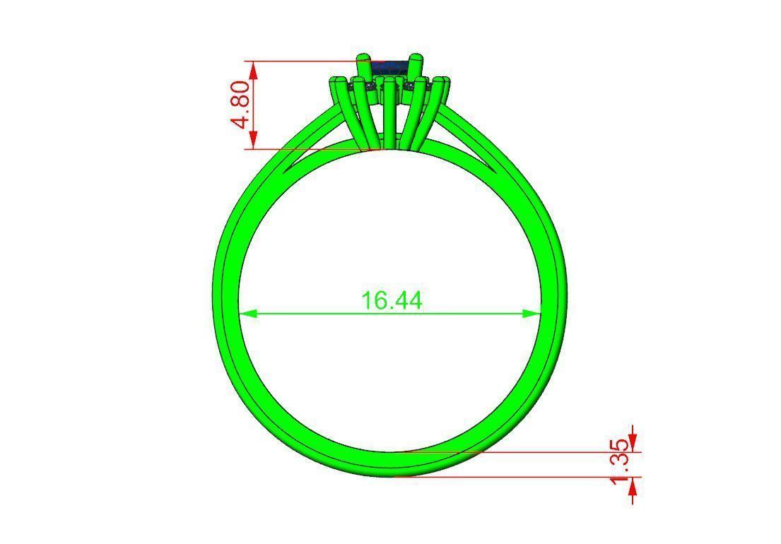 Oval halo ring ready for print 3D print model_14