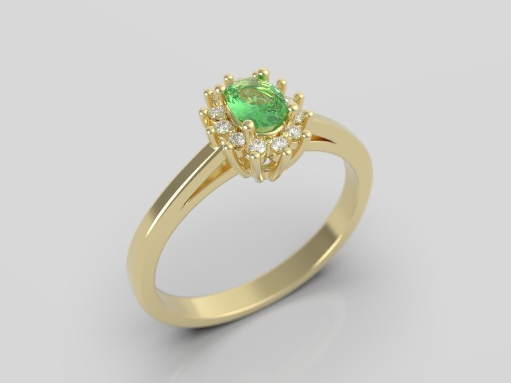 Oval halo ring ready for print 3D print model_26
