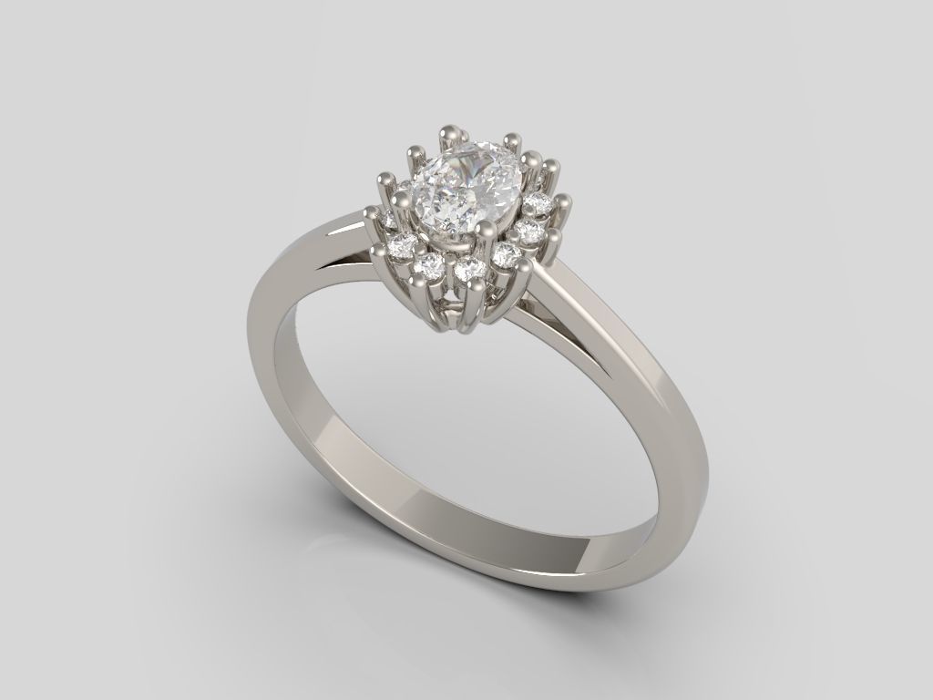 Oval halo ring ready for print 3D print model_18