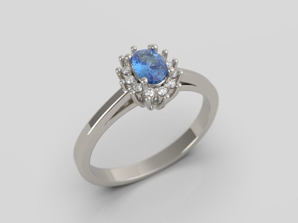 Oval halo ring ready for print 3D print model_21