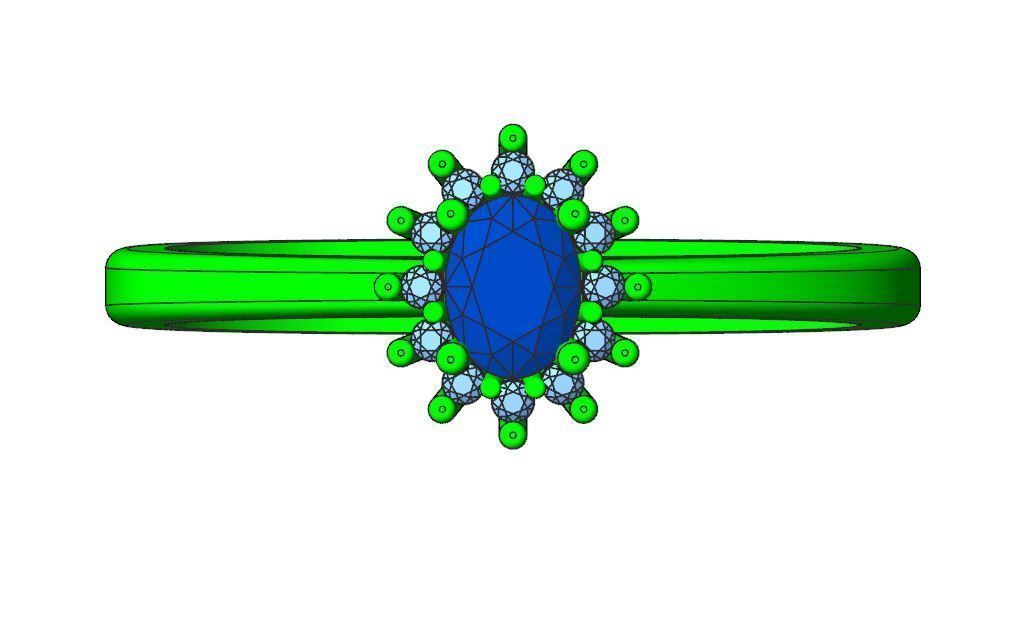 Oval halo ring ready for print 3D print model_27