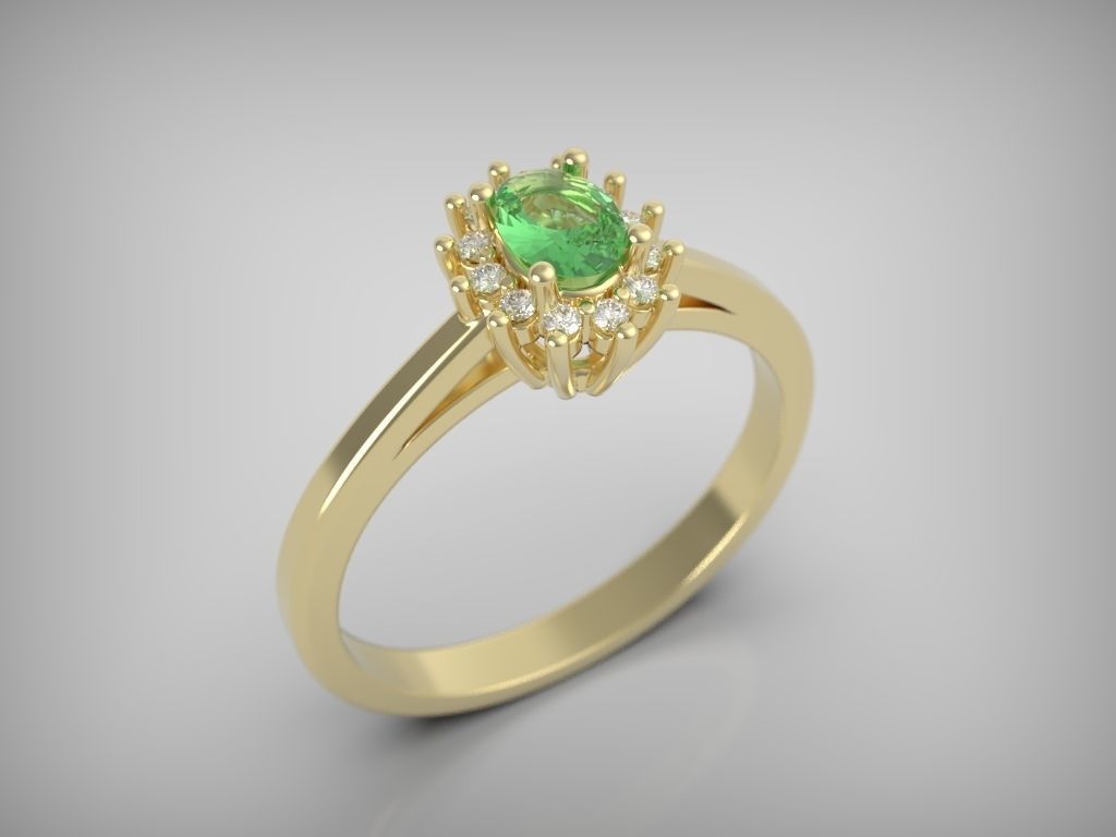 Oval halo ring ready for print 3D print model_24
