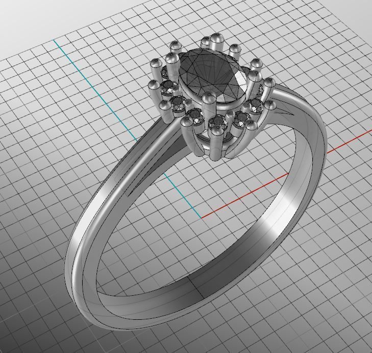 Oval halo ring ready for print 3D print model_23