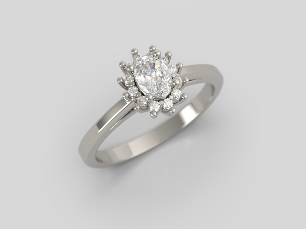 Oval halo ring ready for print 3D print model_16