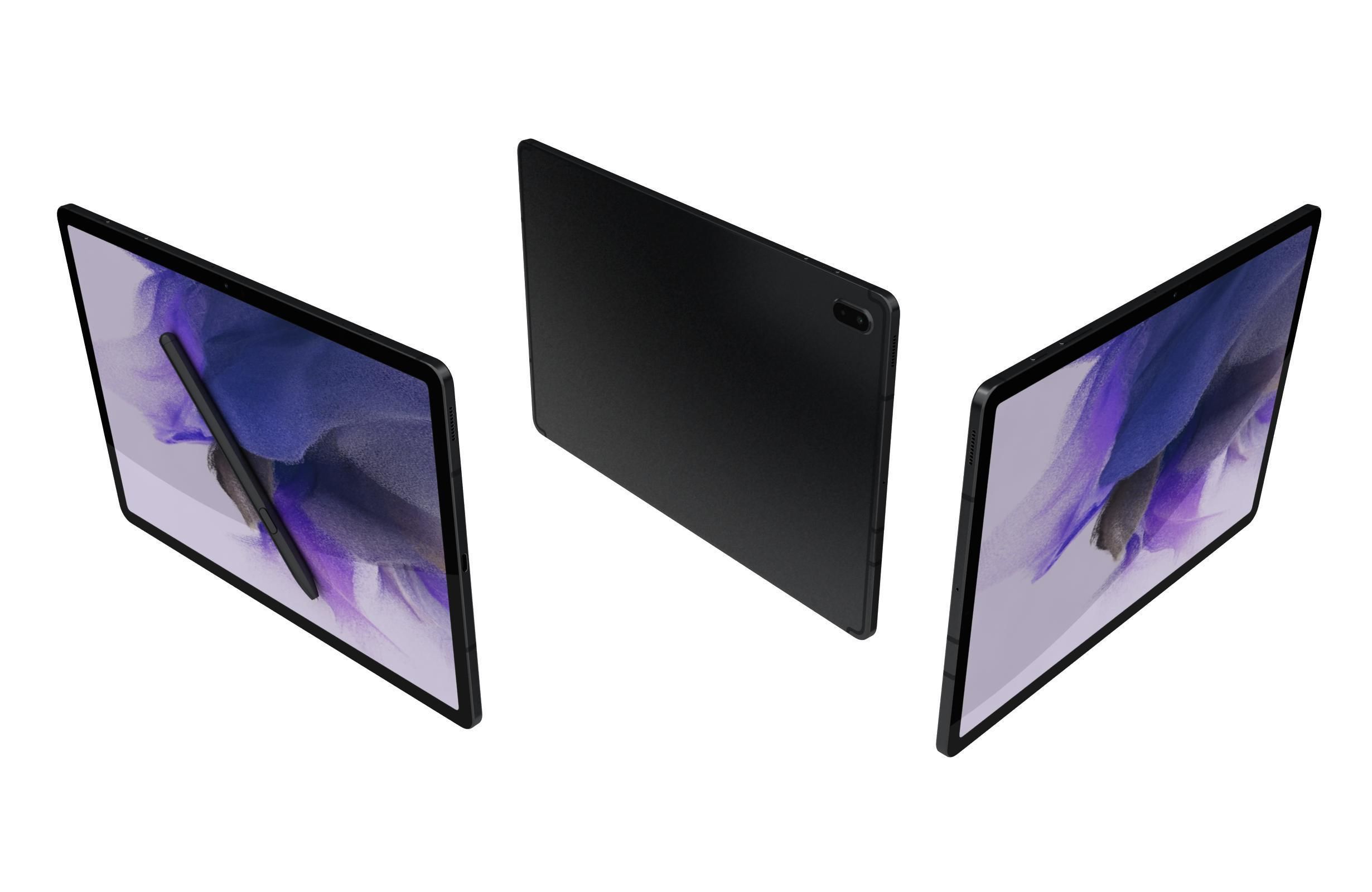 Samsung Galaxy Tab S7 FE Black 3D model_1
