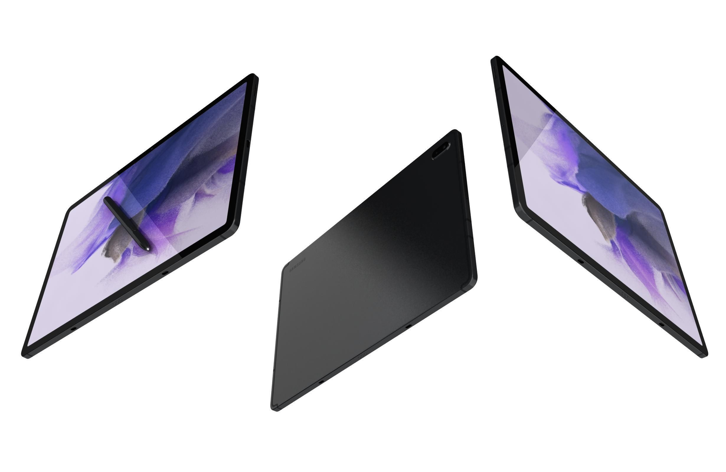 Samsung Galaxy Tab S7 FE Black 3D model_2