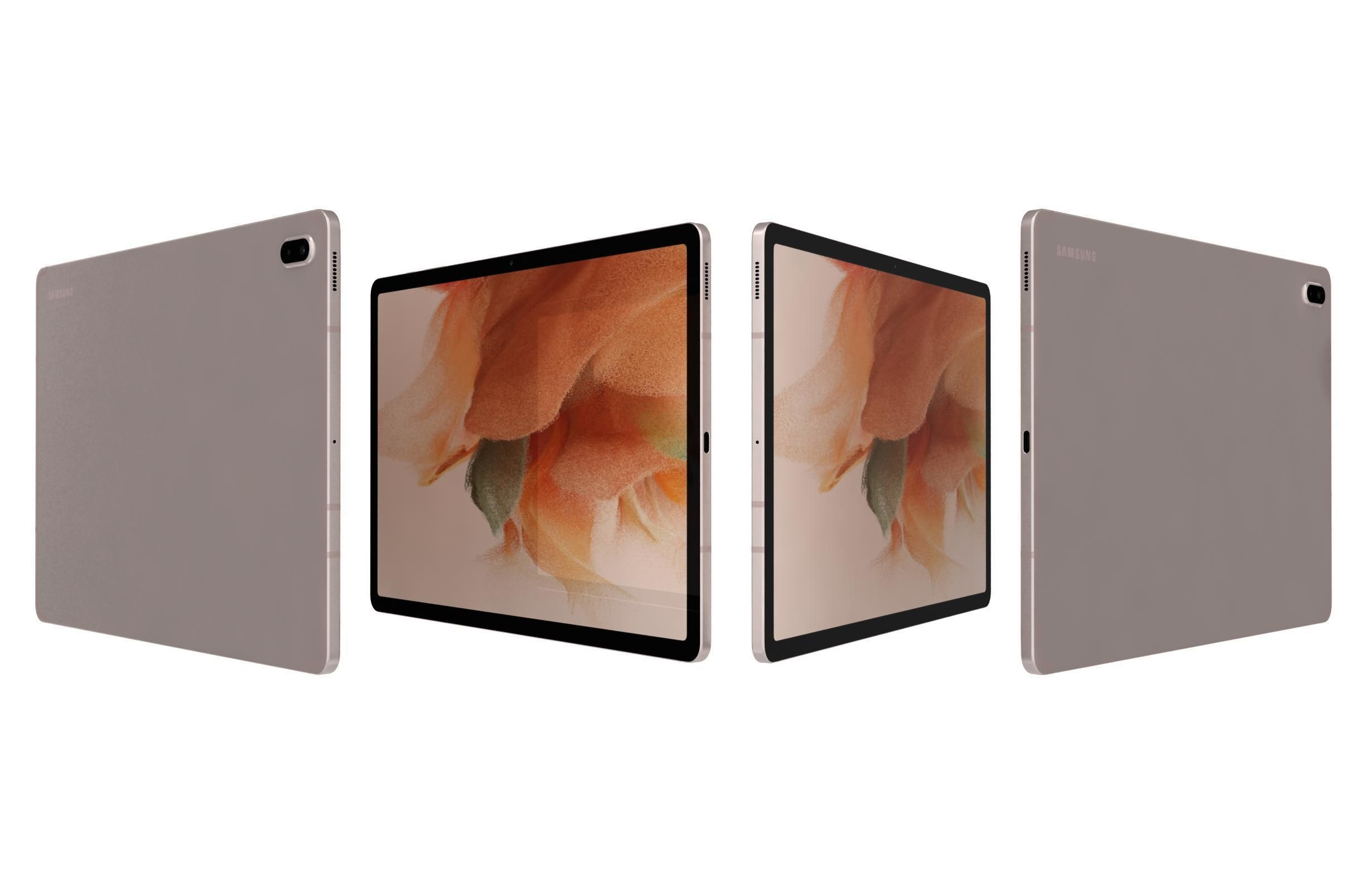 Samsung Galaxy Tab S7 FE Pink 3D model_3