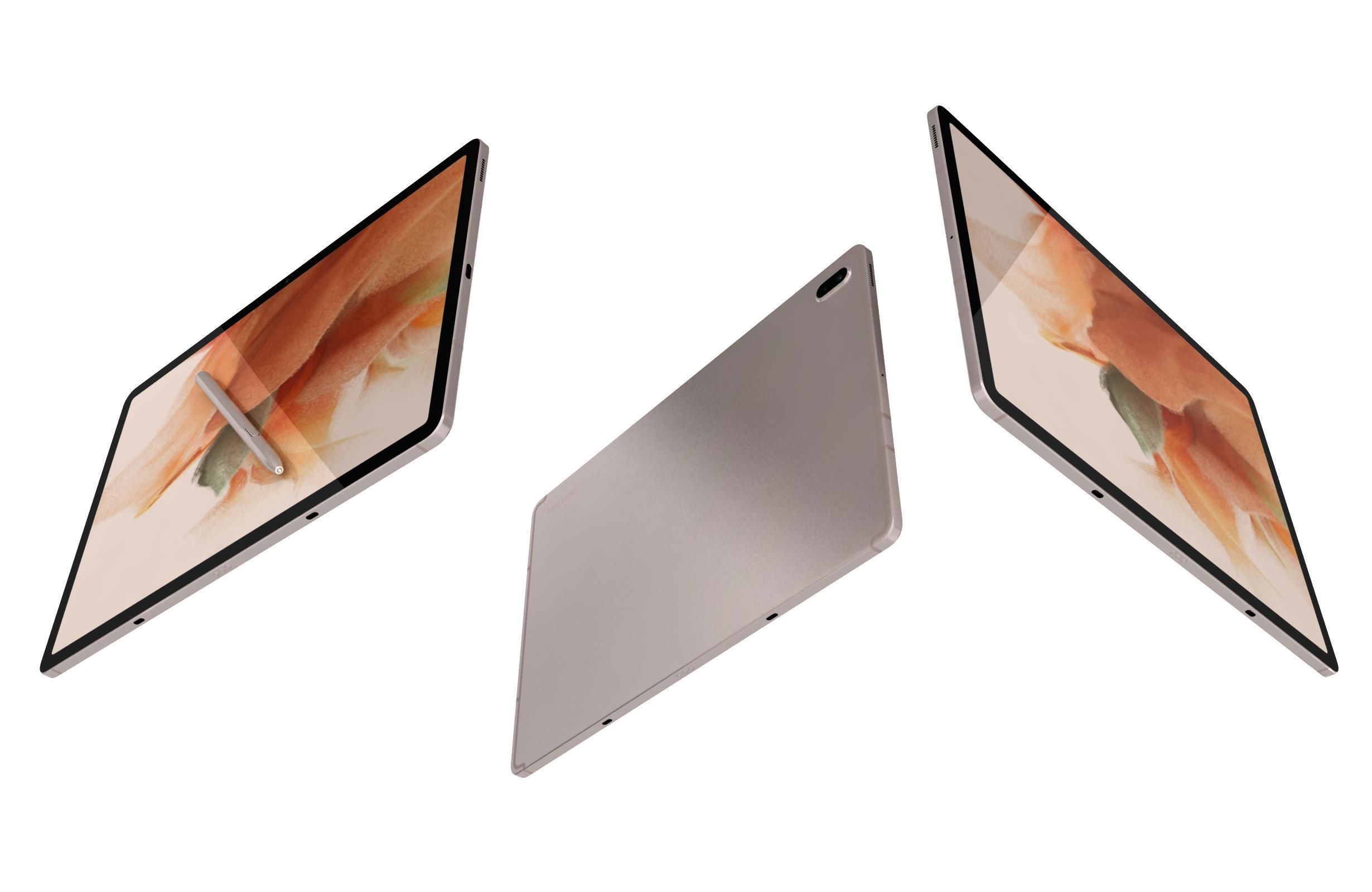 Samsung Galaxy Tab S7 FE Pink 3D model_2