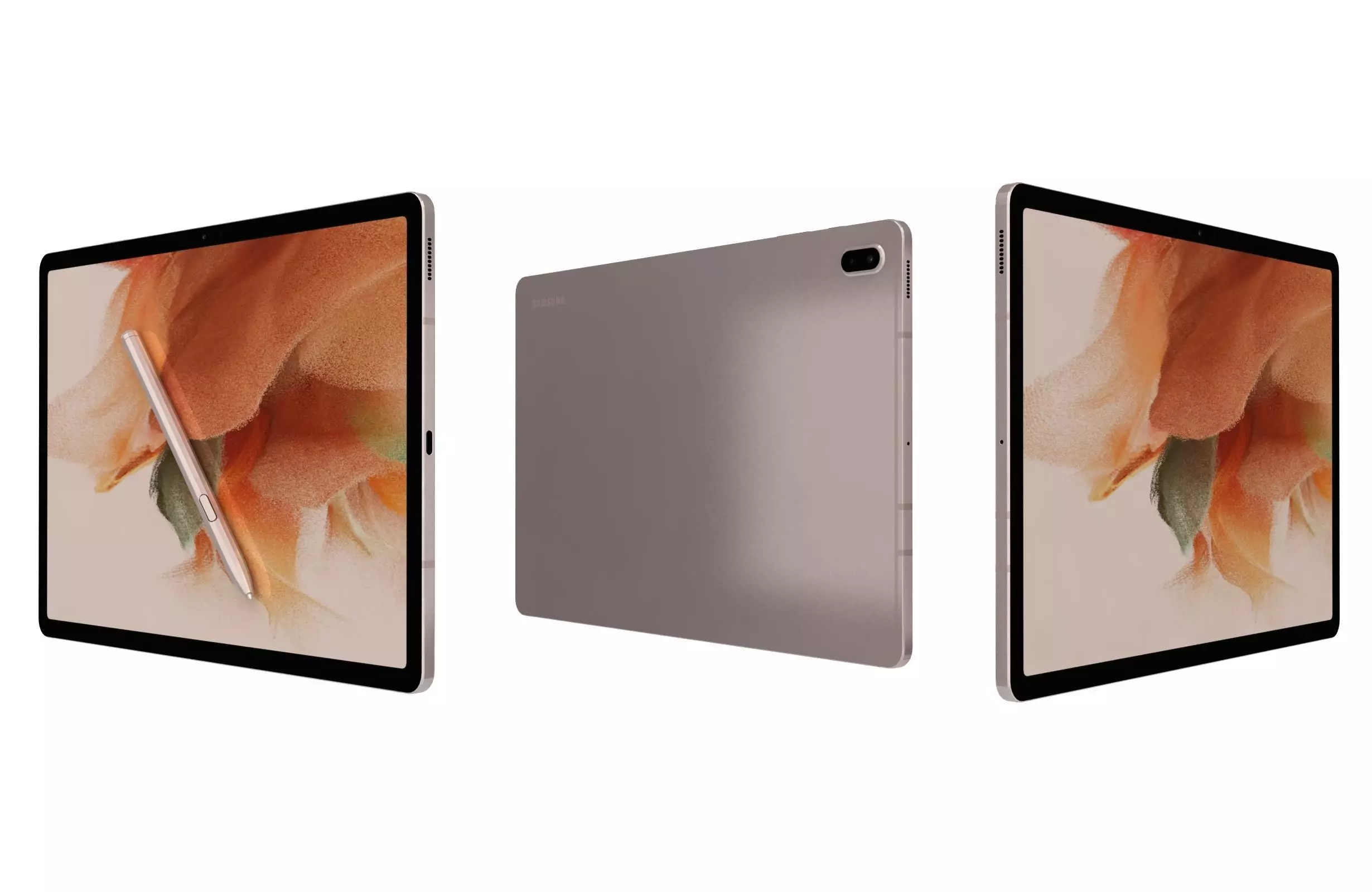 Samsung Galaxy Tab S7 FE Pink 3D model_0