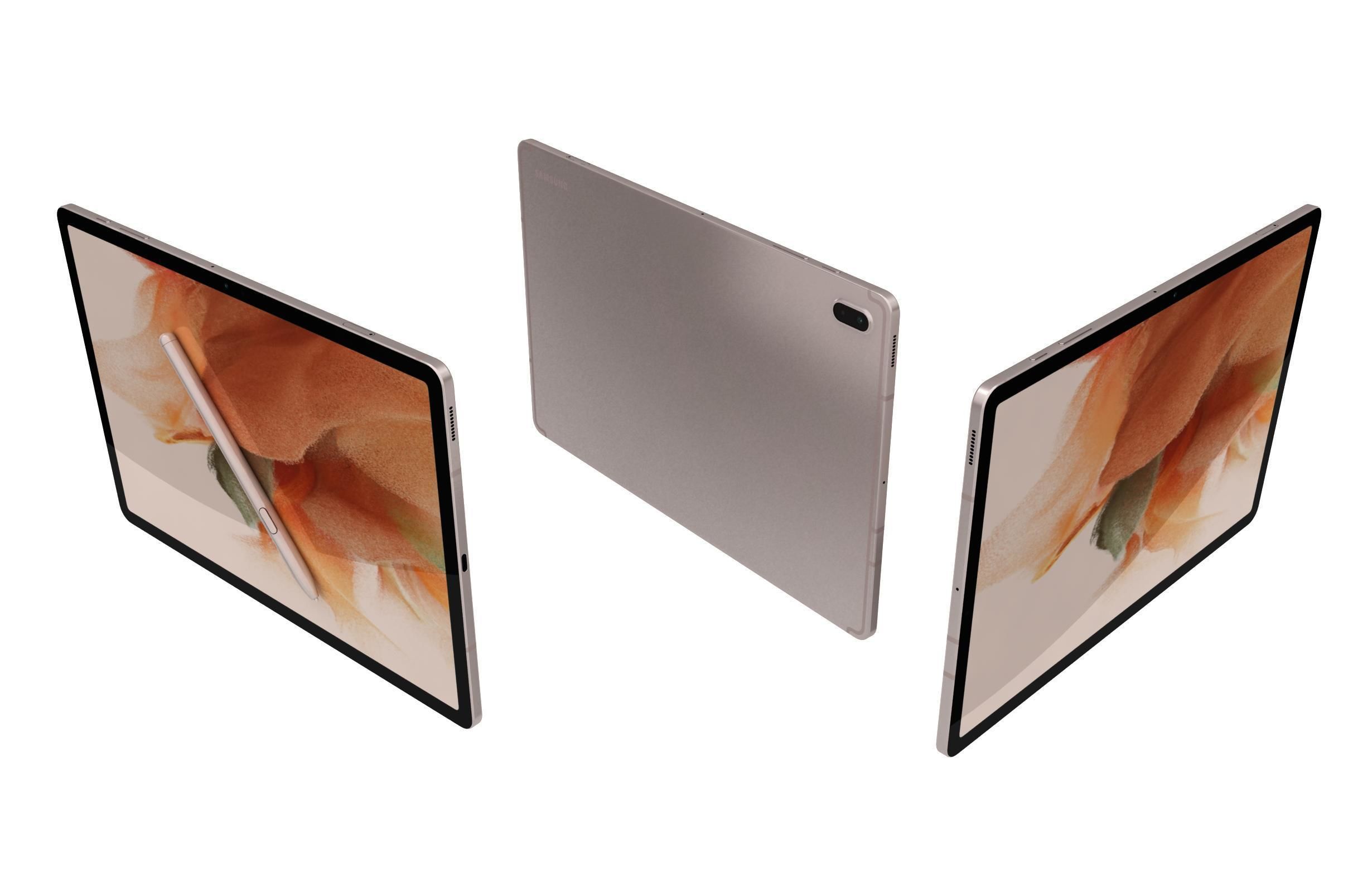 Samsung Galaxy Tab S7 FE Pink 3D model_1