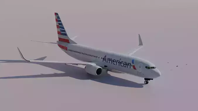 American Airlines Boeing 737-800 Free 3D model