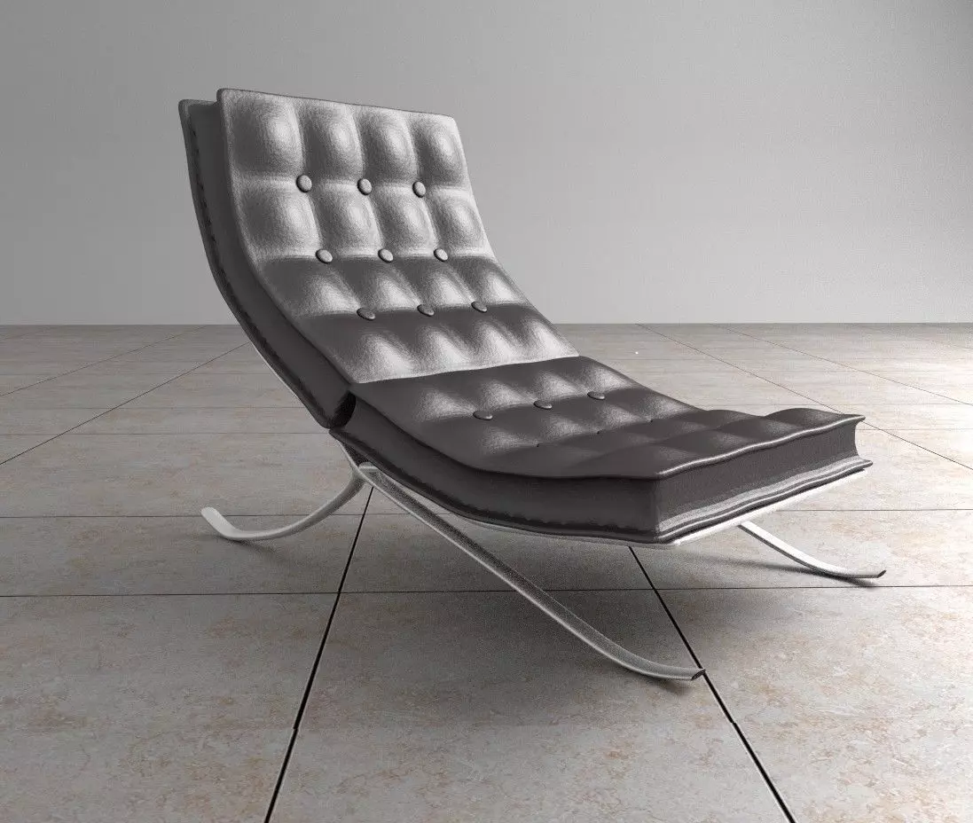chair barcelona lounge - barcelona lounge Free 3D model