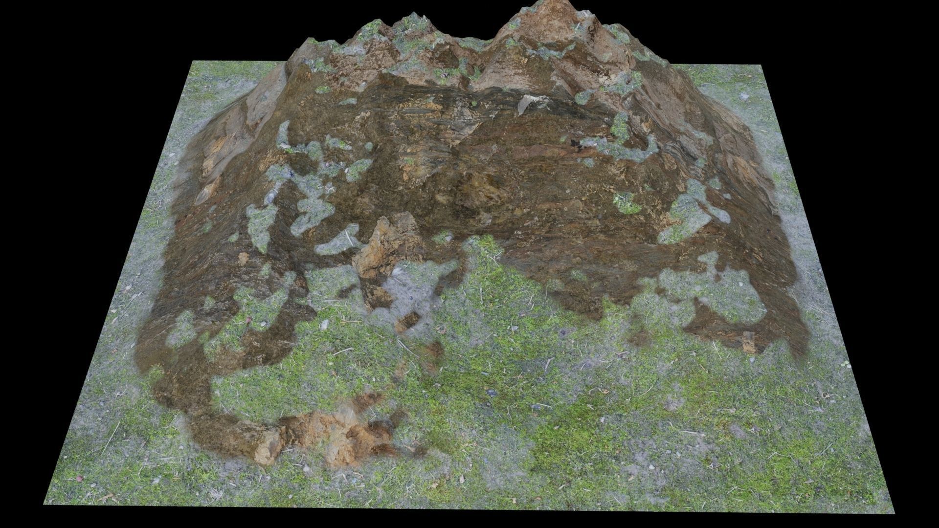 Low-Poly Realistic Mountain Free low-poly 3D model_2