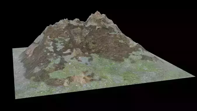 Low-Poly Realistic Mountain