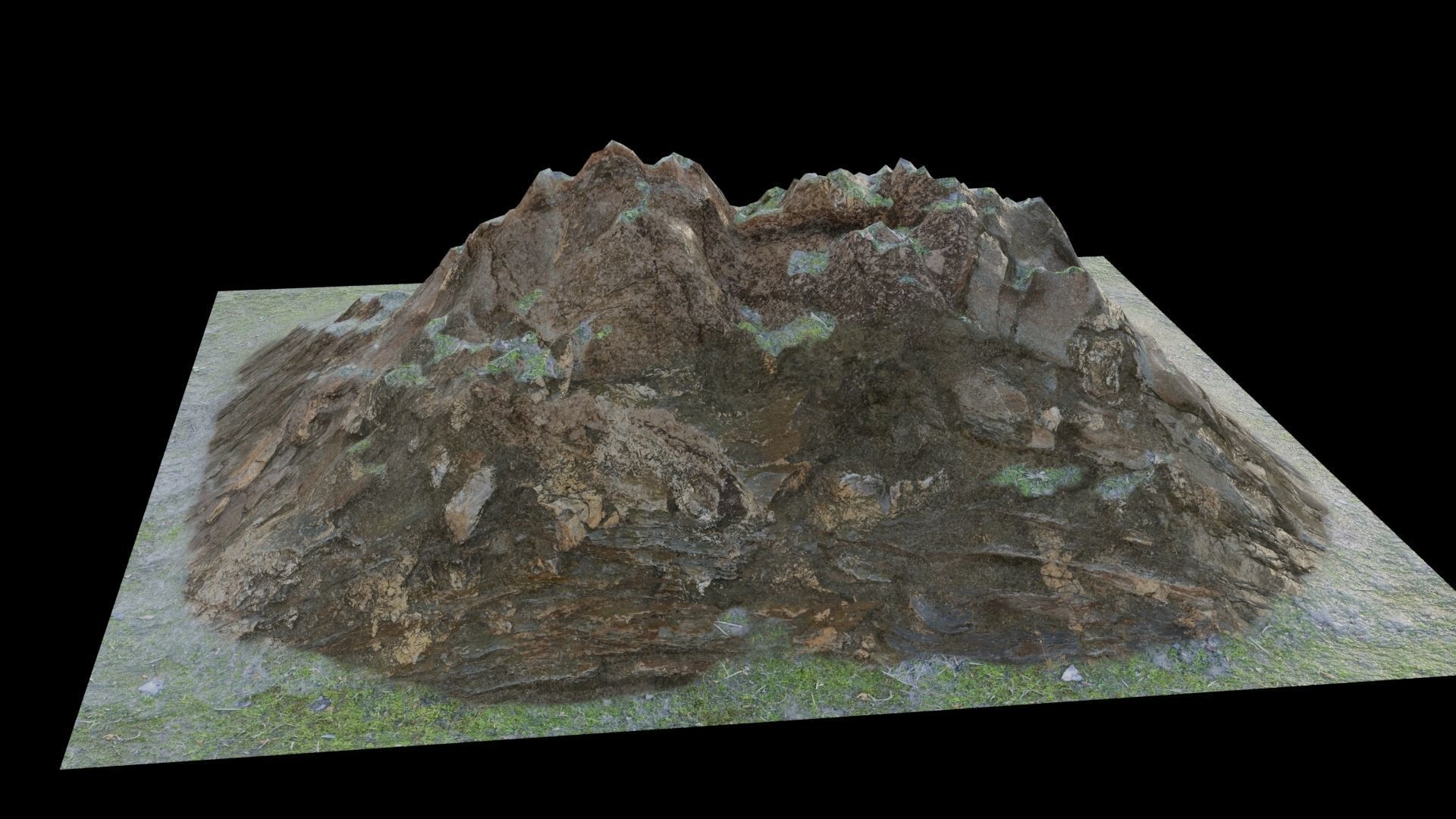 Low-Poly Realistic Mountain Free low-poly 3D model_3