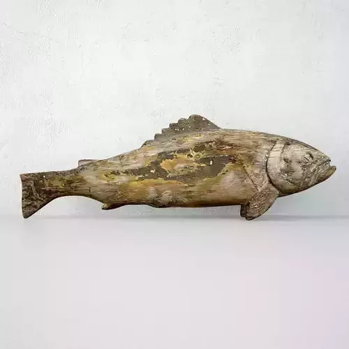 19th Century Folk Art Fish Weather Vane 3D model