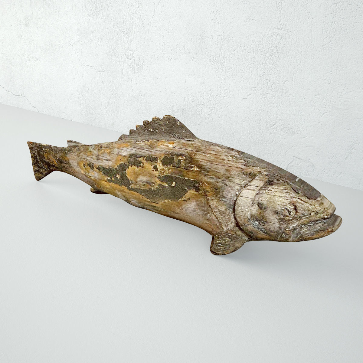 19th Century Folk Art Fish Weather Vane 3D model_3