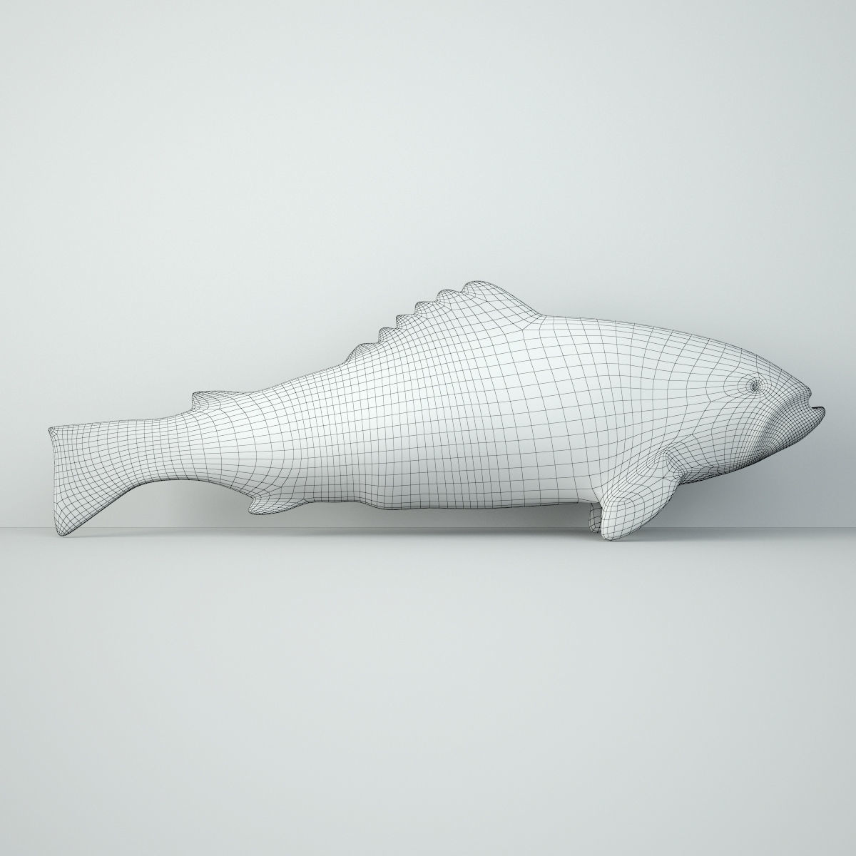 19th Century Folk Art Fish Weather Vane 3D model_2