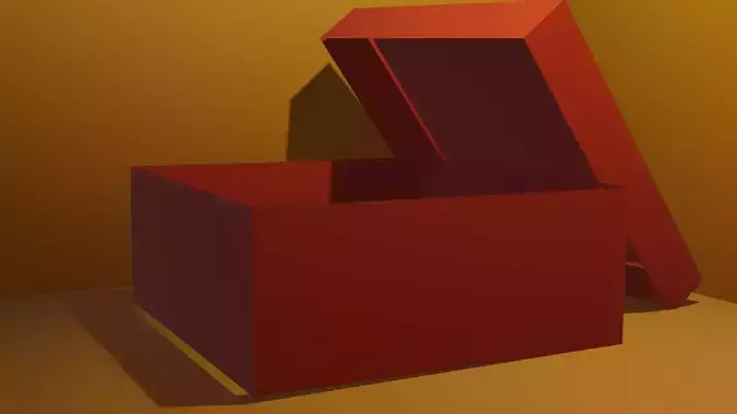 Lowpoloy box Low-poly 3D model