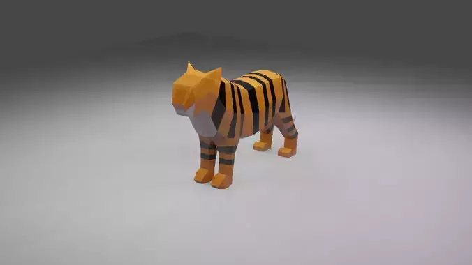 Tiger Free low-poly 3D model