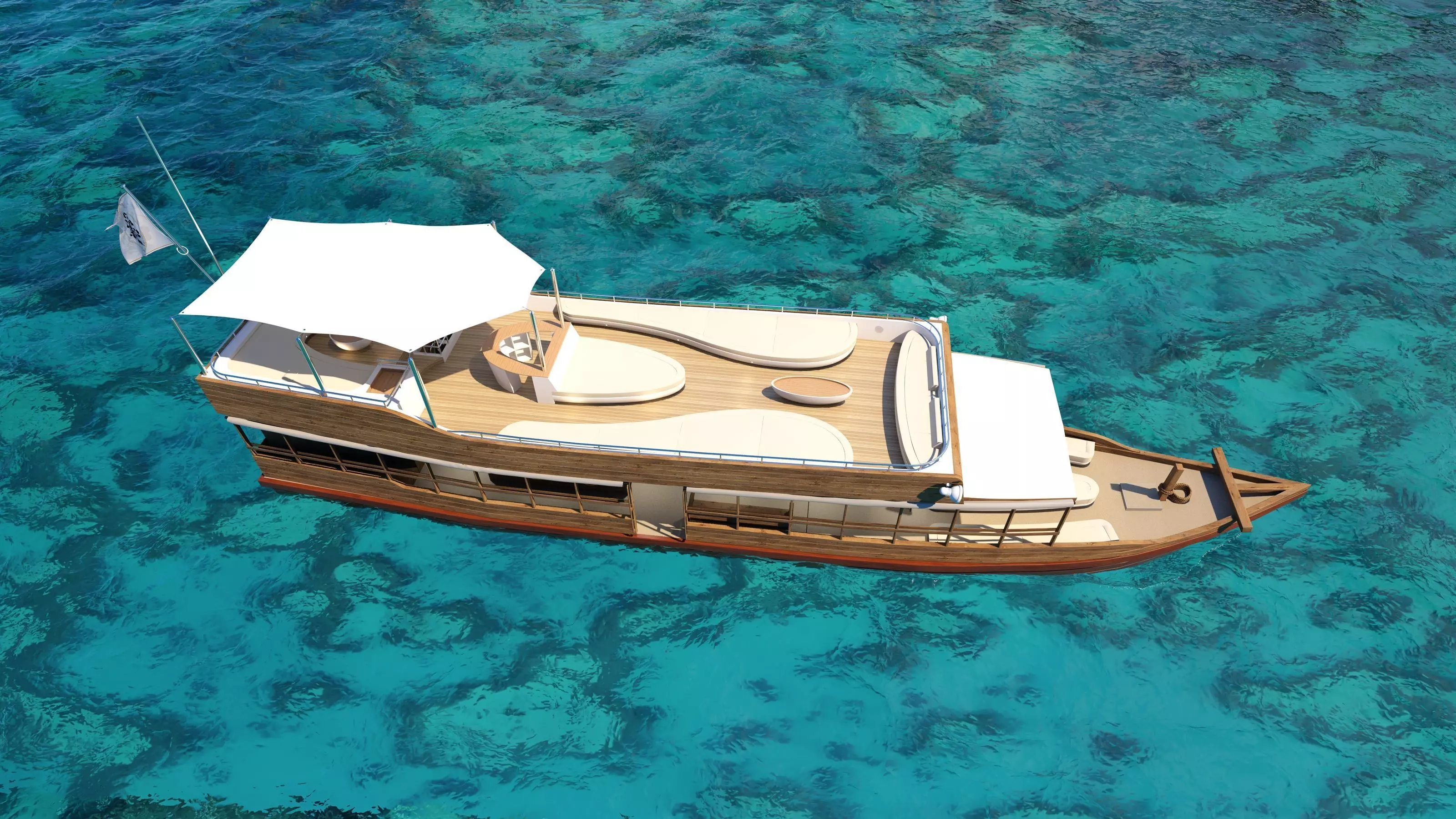 Tourist Boat 3D model_0