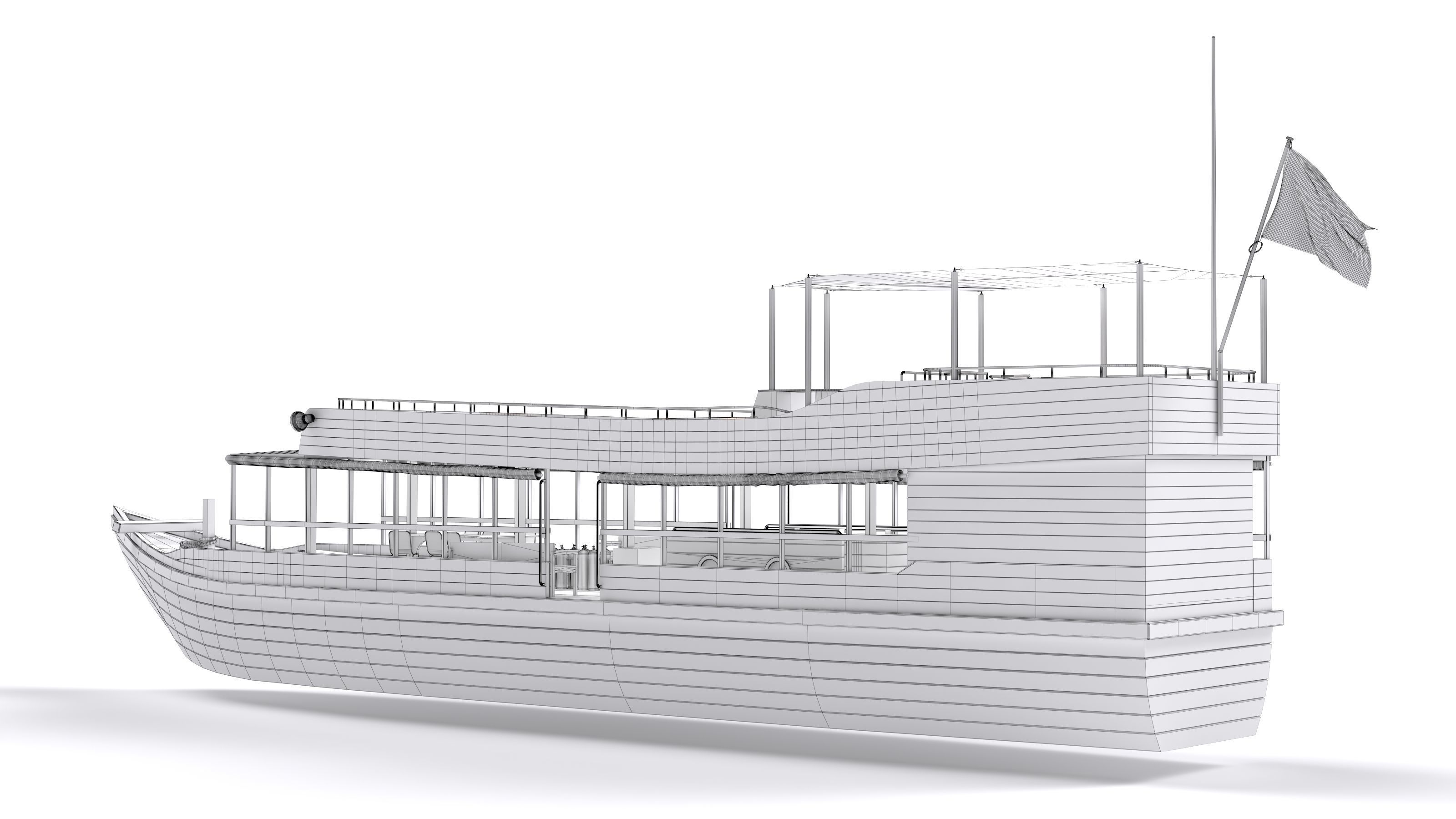 Tourist Boat 3D model_6