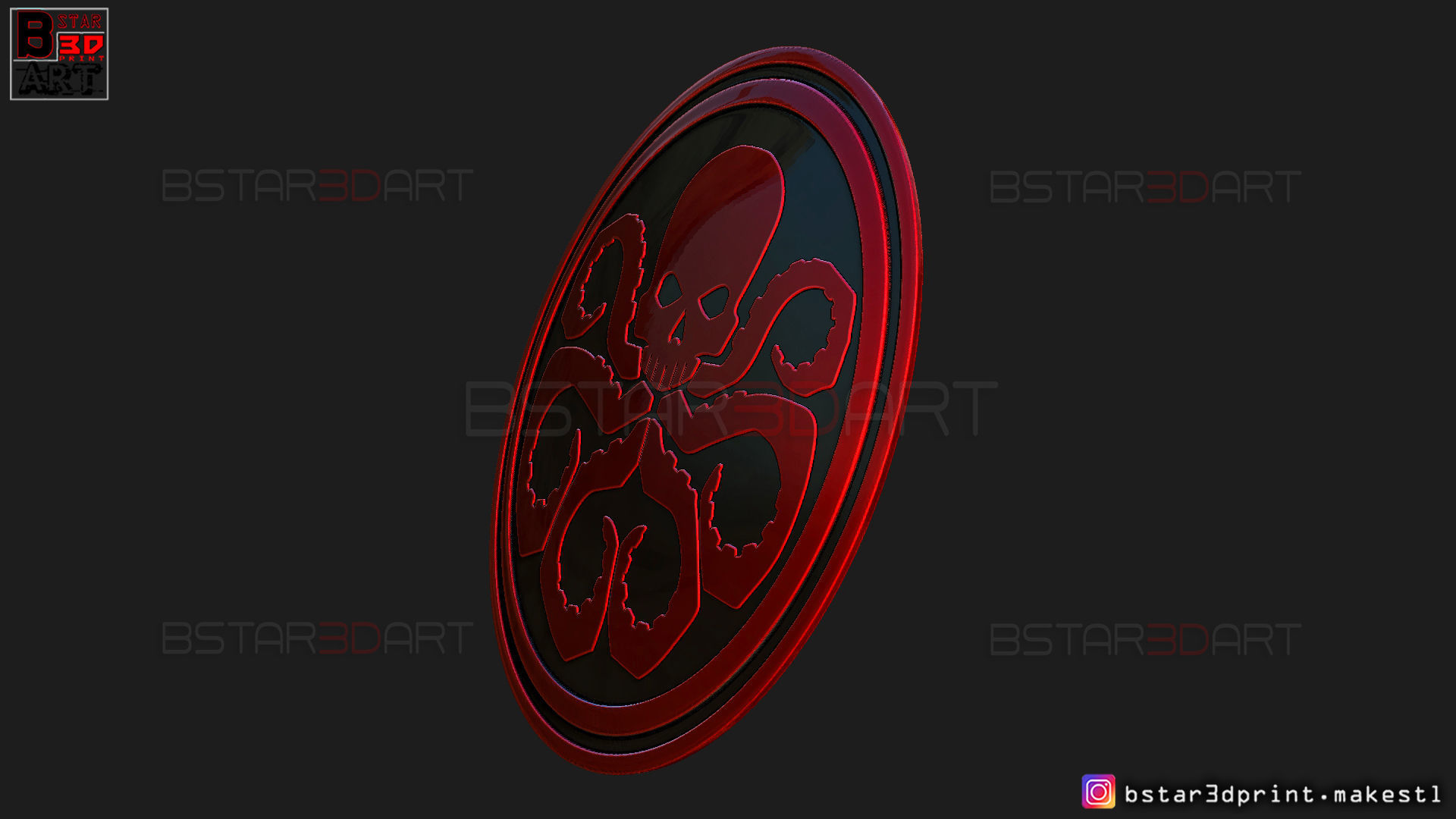 The Shield Hydra captain America - Hail Hydra - Marvel comics 3D print model_4