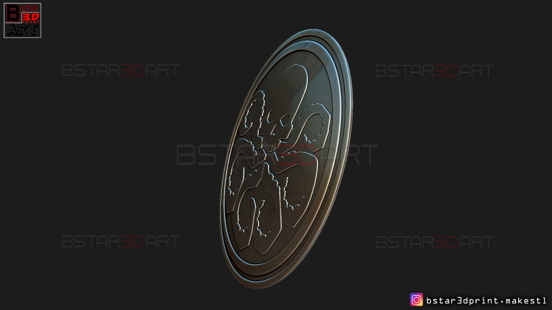 The Shield Hydra captain America - Hail Hydra - Marvel comics 3D print model_12