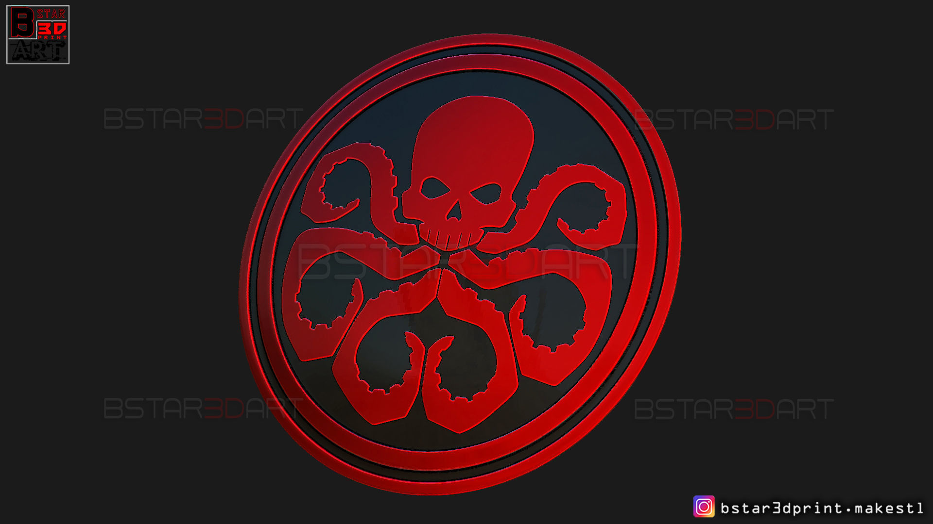 The Shield Hydra captain America - Hail Hydra - Marvel comics 3D print model_3