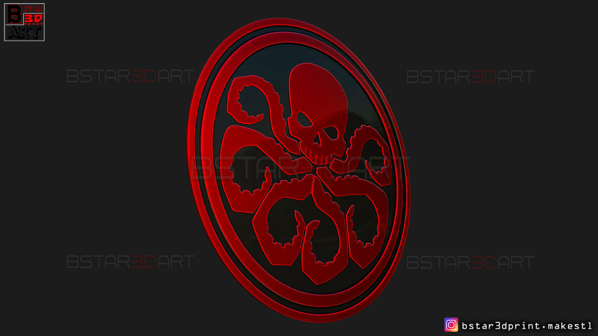 The Shield Hydra captain America - Hail Hydra - Marvel comics 3D print model_9