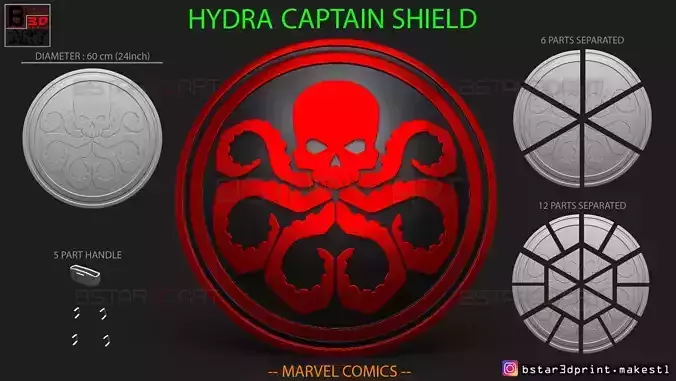 The Shield Hydra captain America - Hail Hydra - Marvel comics