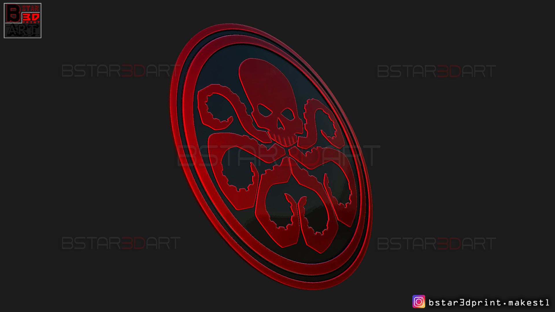 The Shield Hydra captain America - Hail Hydra - Marvel comics 3D print model_10