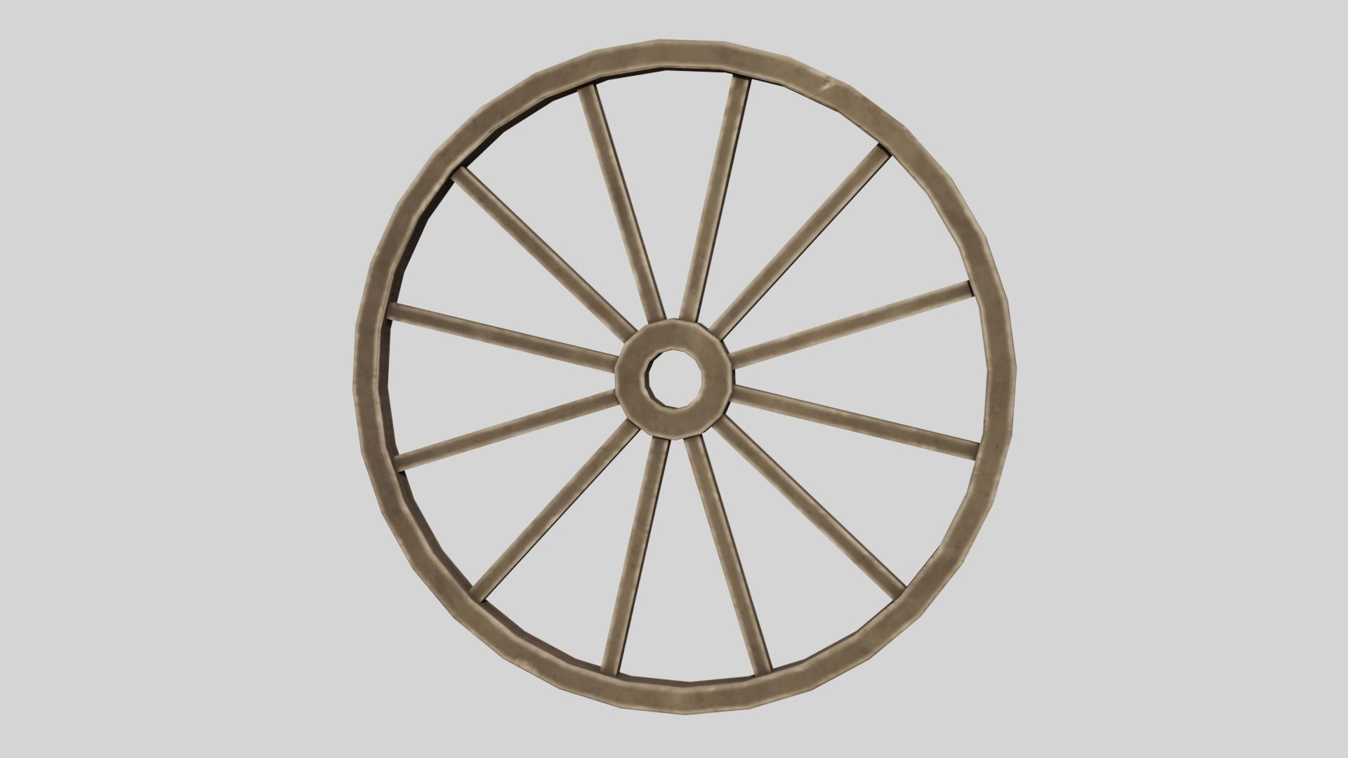 Modular Wooden Props Low-poly 3D model_8