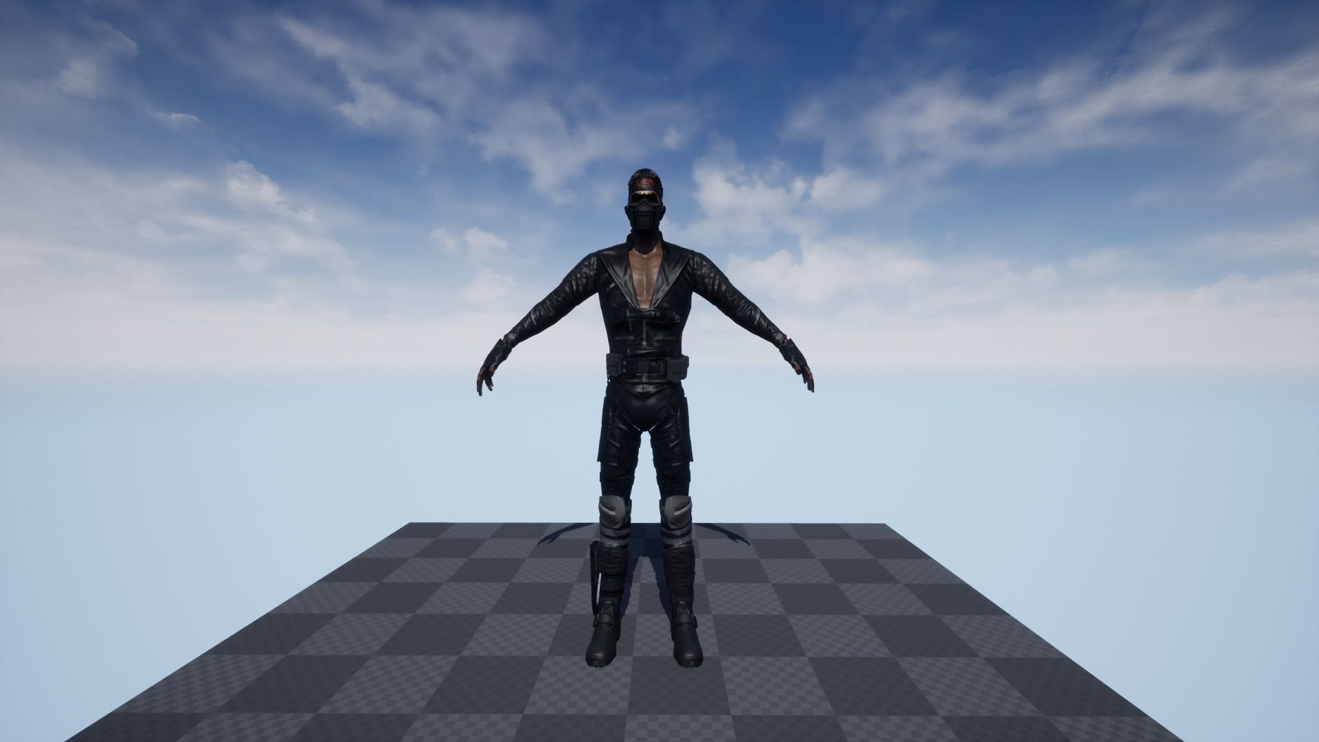 Cyberpunk Sci-Fi Tough Thug 3D model_1