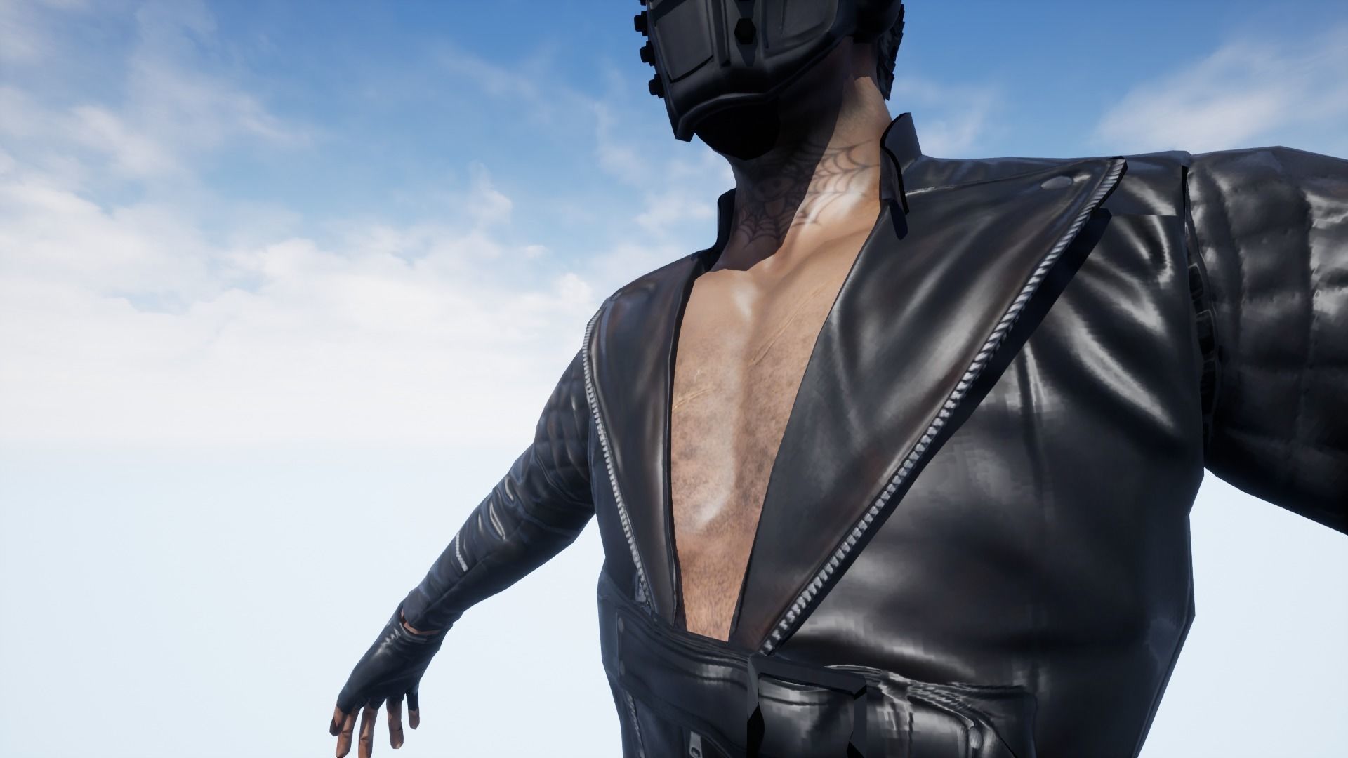 Cyberpunk Sci-Fi Tough Thug 3D model_4