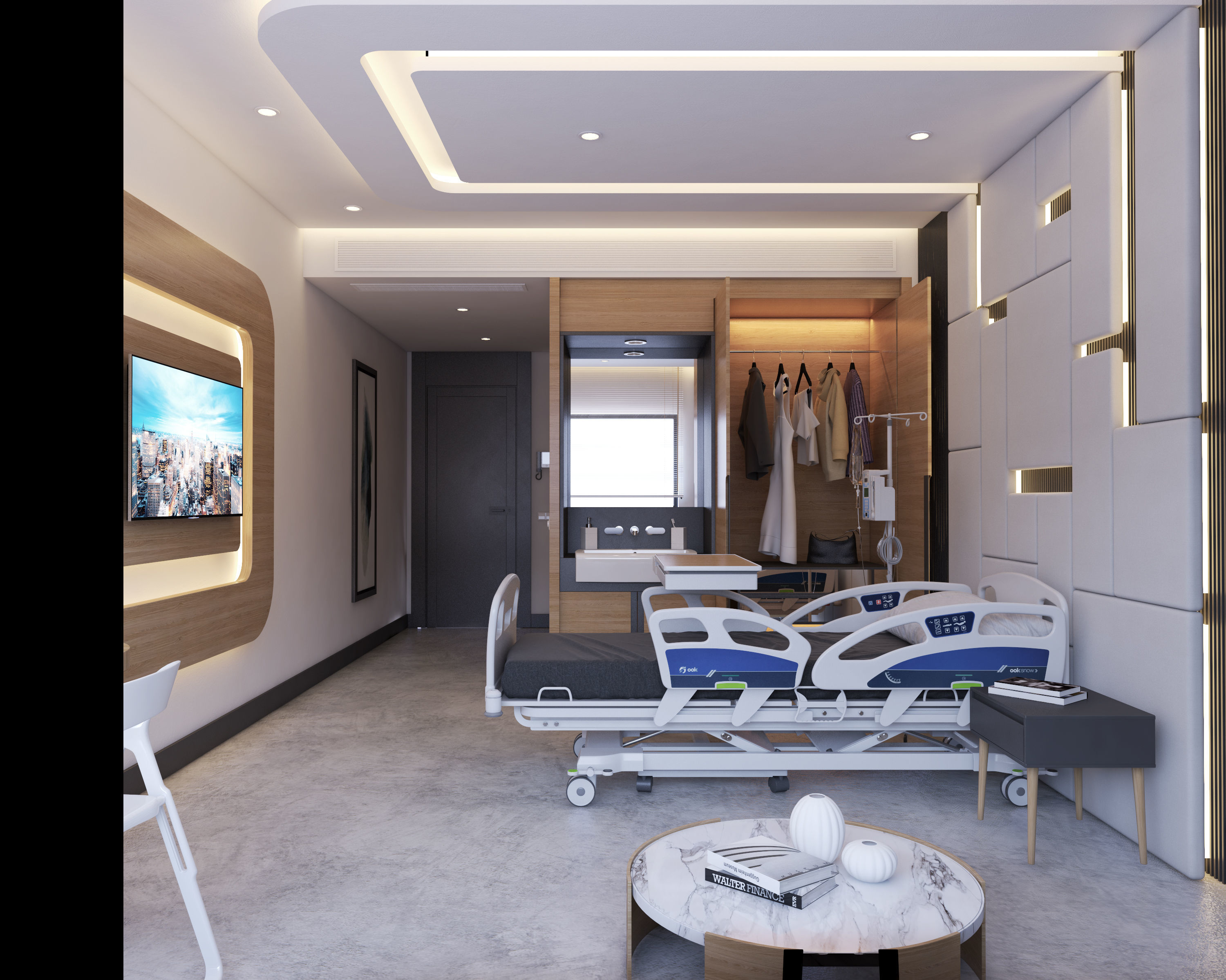 3D Hospital Room Interior 3D Scene 3D Model 3D model_7