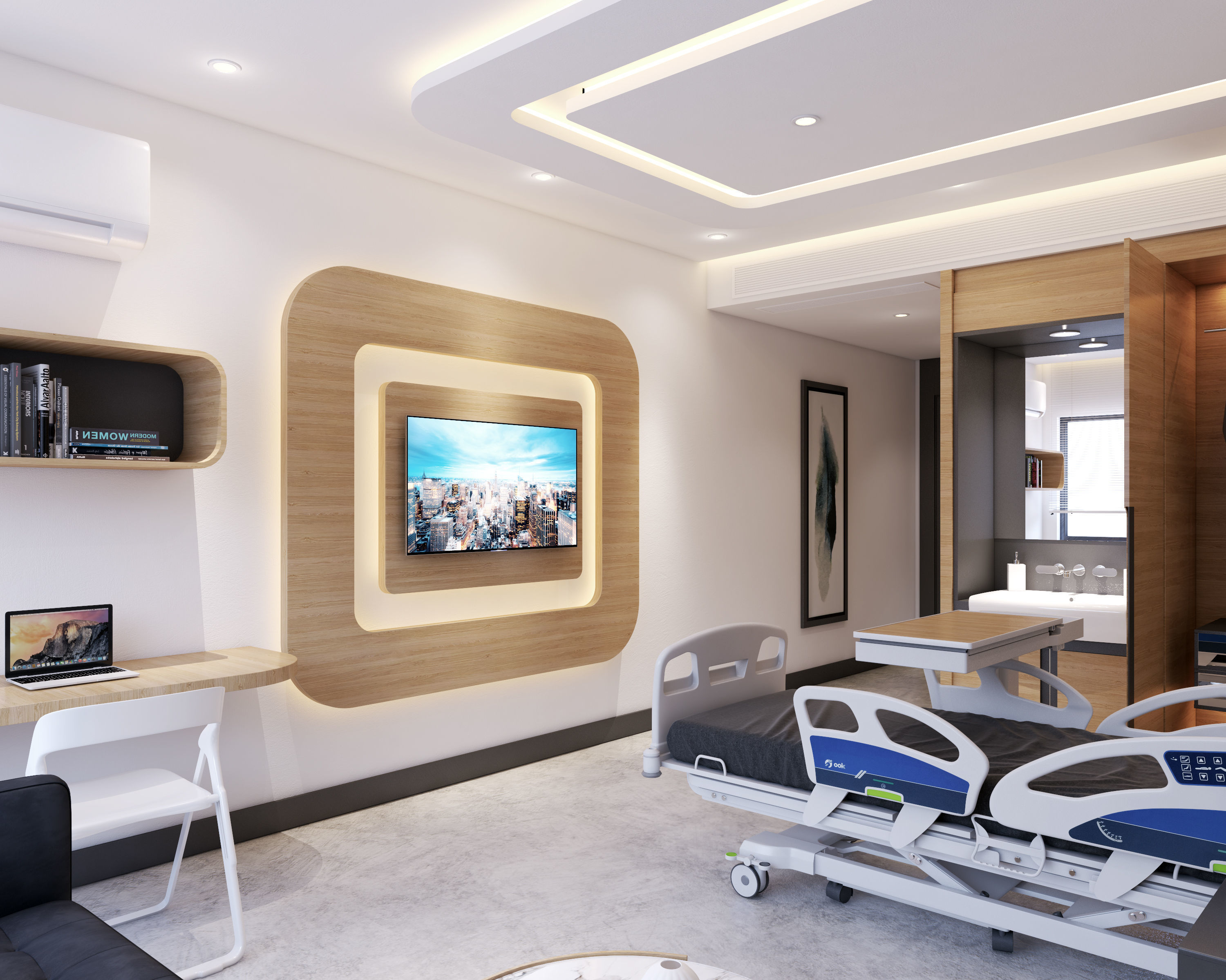 3D Hospital Room Interior 3D Scene 3D Model 3D model_2